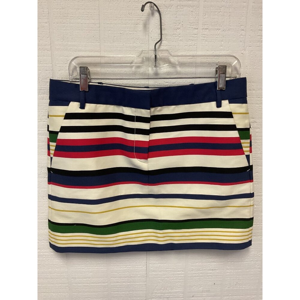 J.Crew Multicolor Striped Cotton Blend Mini Skirt NWT Size 6